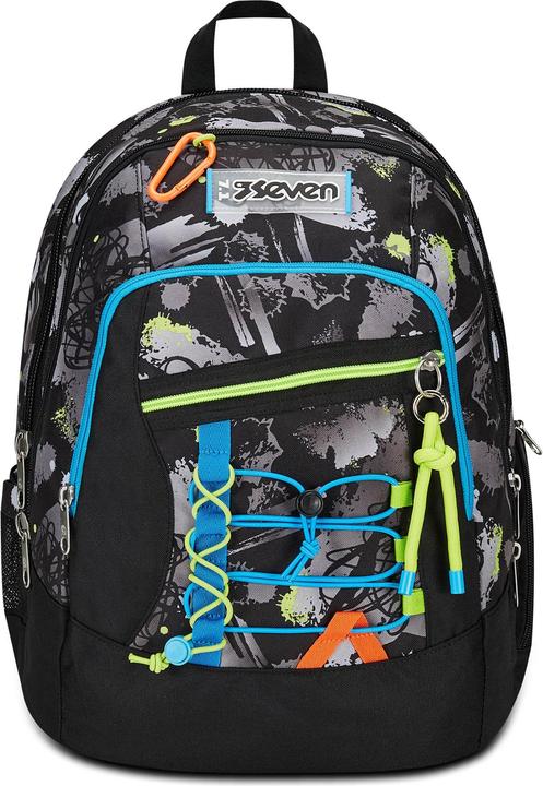 Seven Advanced Feeling Me Schwarzer Schulrucksack (32 l)