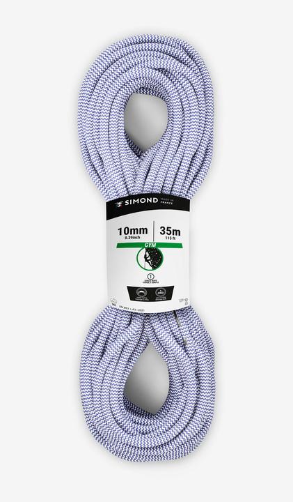 Simond Corde d'escalade 10 mm x 35 m - Klimb Gym Bleu (35 m)