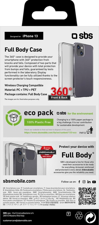 Produktbild SBS Cover Full Body 360? f?r iPhone 13 - Unbreakable Collection (Apple iPhone 13 Pro)