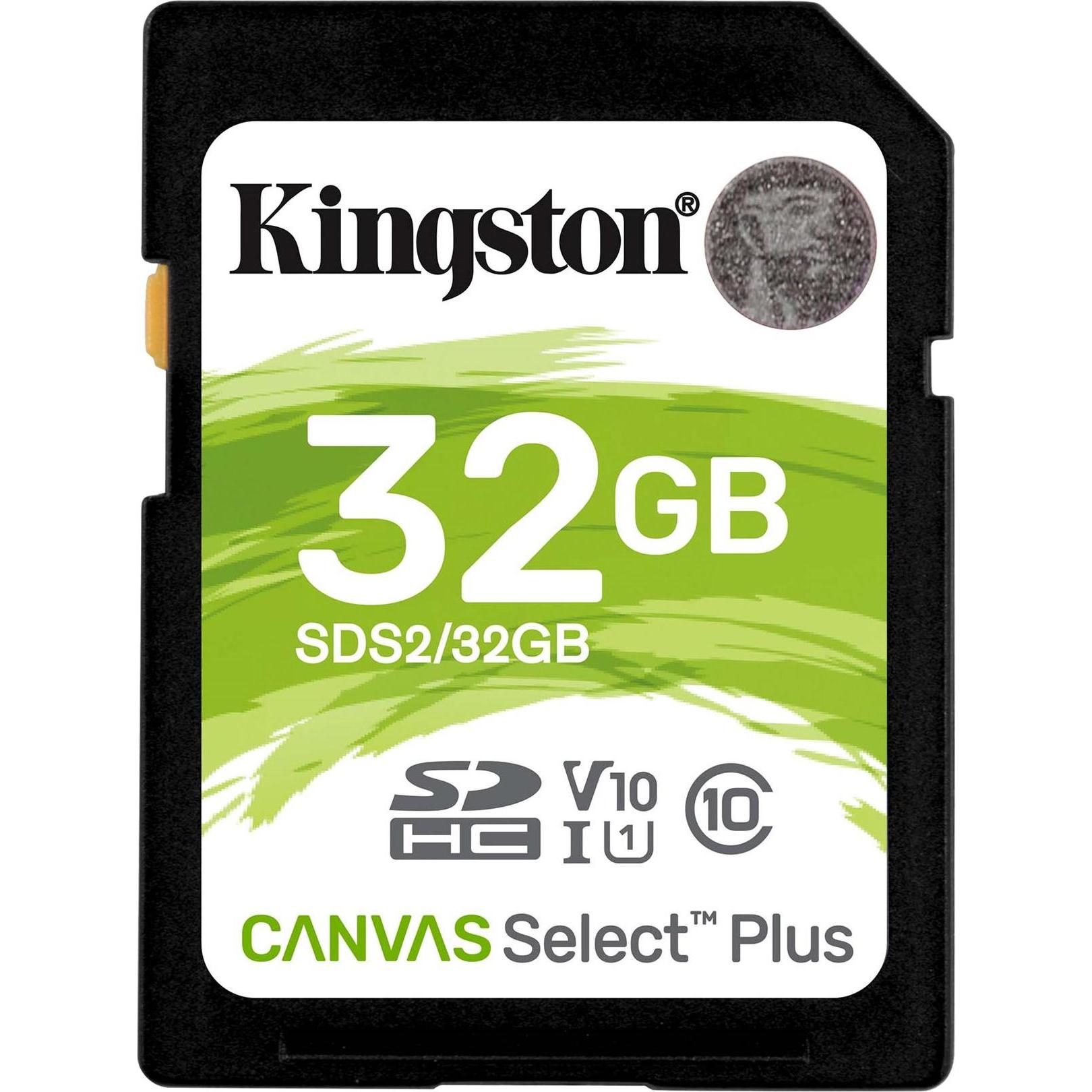 Kingston Canvas Select Plus (32 GB, SDHC, U1, UHS-I), Speicherkarte, Schwarz