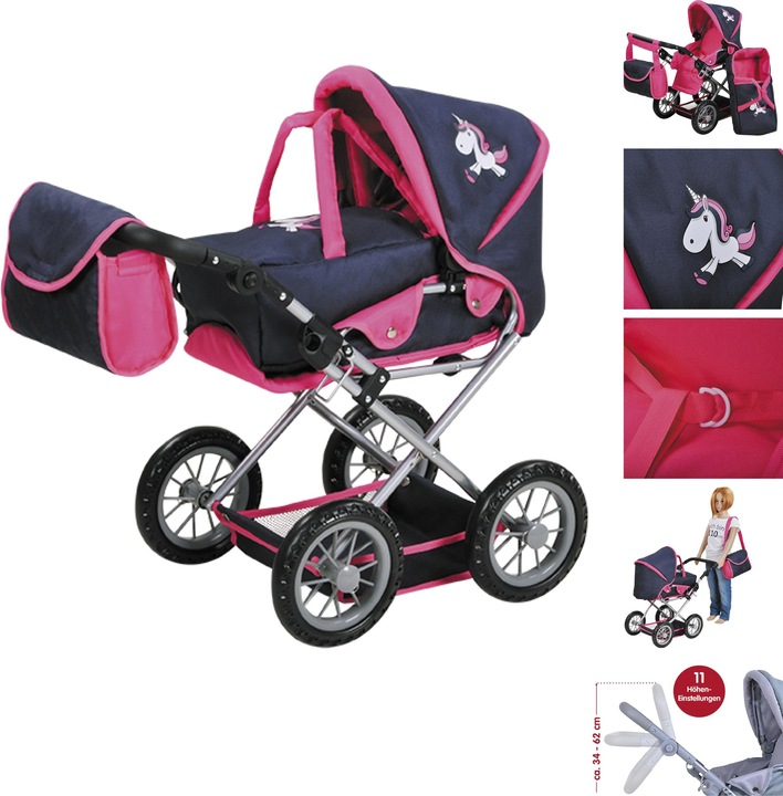 Image du produit Knorrtoys Poussette de poupée Ruby - "UMA.la licorne" blue