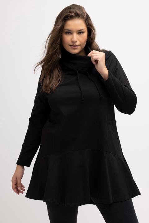 Produktbild Ulla Popken Longsweater, hinten länger, A-Linie, Stehkragen, Langarm (54)