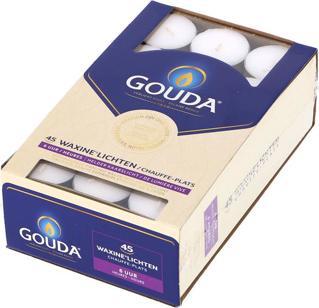 Productafbeelding Gouda theelichtjes 6 uur 45 stuks wit (45 Pcs.)