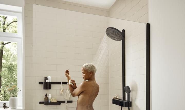 Produktbild hansgrohe HG Showerpipe PULSIFY 260 2jet m Brausetherm. EcoSm Version mattschwarz