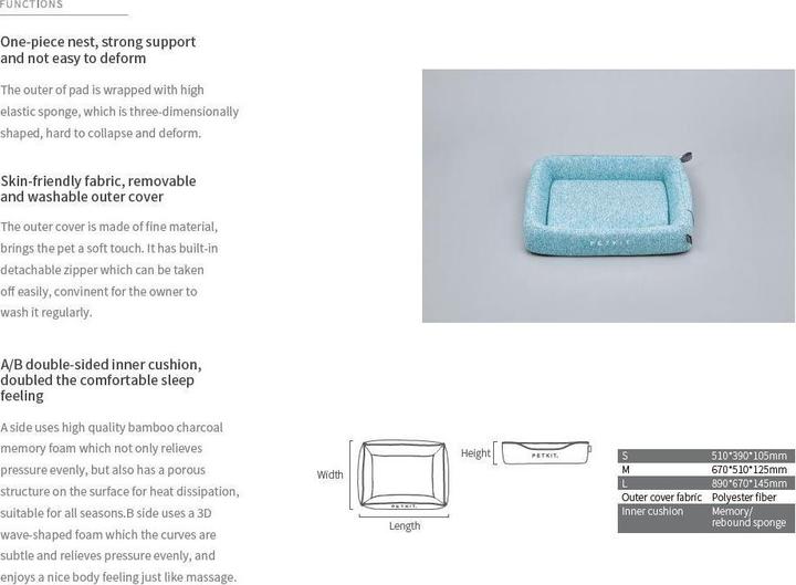 Productafbeelding Petkit Deep Sleep All Season Dierenbed L Žalias (Hond, Kat)