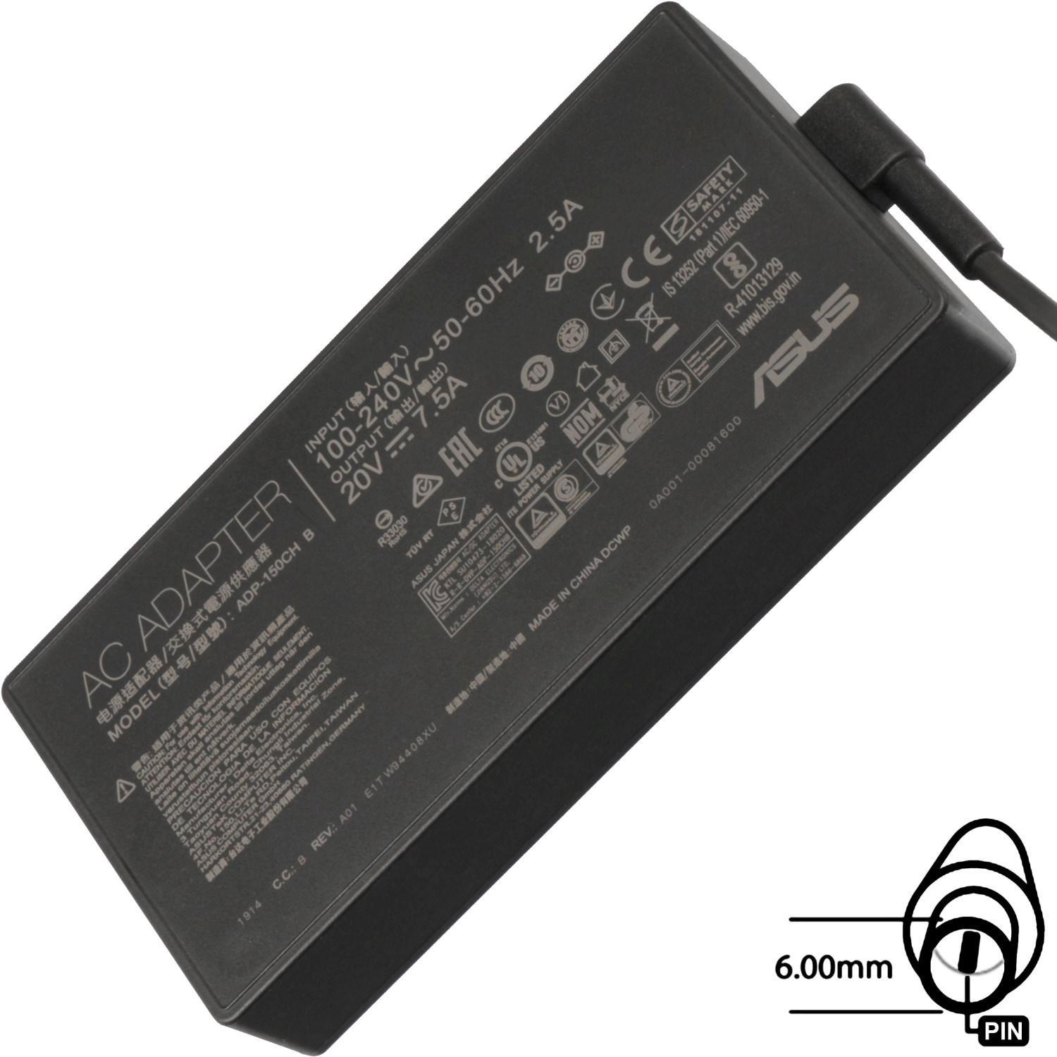 ASUS orig. adaptÃr 3P(6PHI) (150 W), Notebook Netzteil, Schwarz