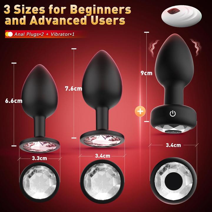 Produktbild NoName 3er-Set Analplugs mit Vibration