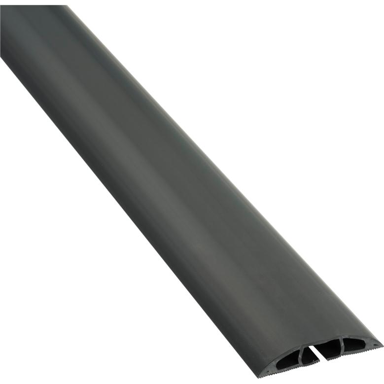 Steffen, Canale passacavi, Canalizzazioni a pavimento D-Line 60x12mm 1,8m nero (Tubazione, 180 cm)