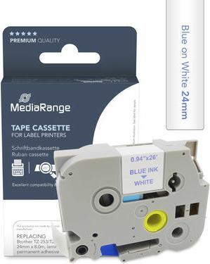Actual product image MediaRange Tape cassette blue on white 8m x 24mm (2.40 cm, Blue, White)