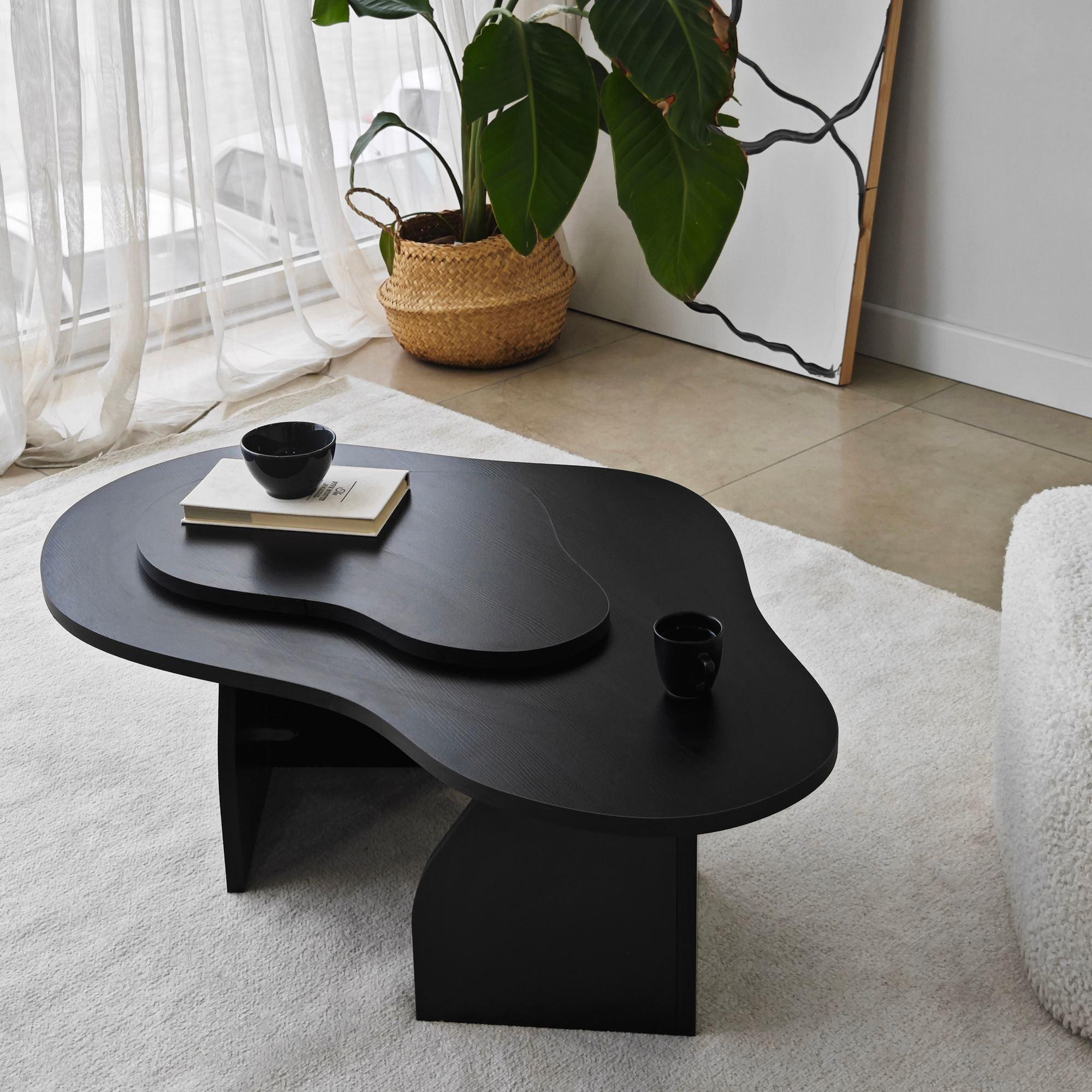 Skye Decor, Couchtisch + Beistelltisch, Melted Coffee Table (105 x 35 x 65 cm)
