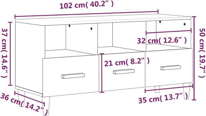 Produktbild VidaXL Flora (102 x 36 x 50 cm)