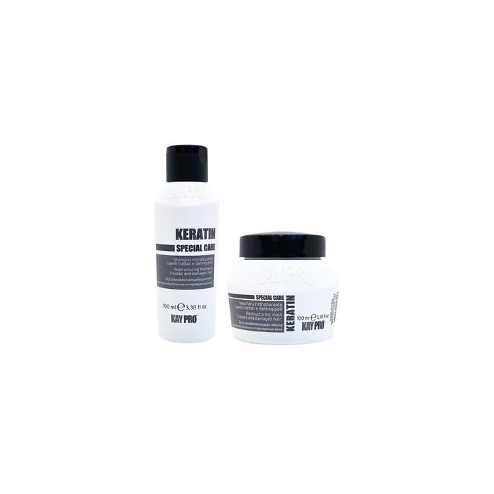 Produktbild Kay Color Kay Pro Special Care Mini Keratin Shampoo und Keratin Maske Kit 200ml (200 ml, Flüssiges Shampoo)