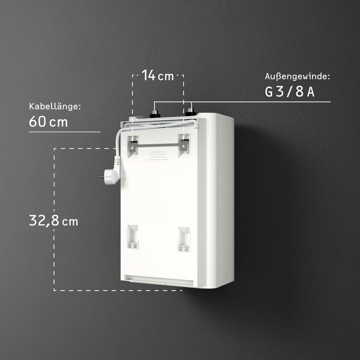 Produktbild Stiebel Eltron UFP 5 Trend inkl. Armatur TWS-W mit Stecker, thermostop, Untertischboiler 5 l Niederdruck, 2 kW