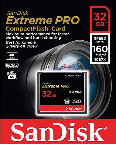 Actual product image SanDisk Extreme Pro Compact Flash (32 GB, CF)
