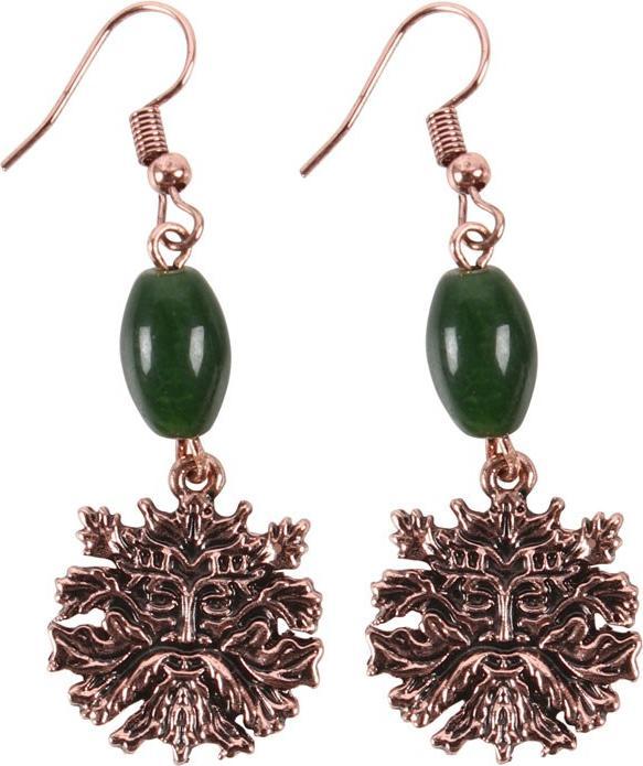 Actual product image Something Different Spirit Of The Trees Green Man Earrings (100% synthetic material)