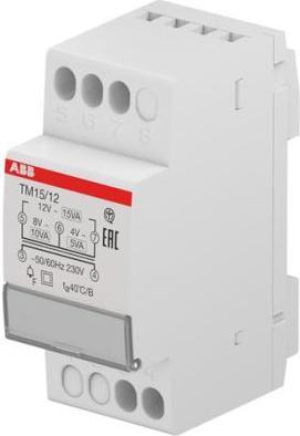 Produktbild ABB Klingeltrafo, 15W, Primär 230V / Sekundär 4  12V ac, 85mm x 35mm x 65mm