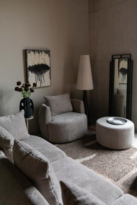 Image du produit Dutchbone Rocca Pouf Cappuccino