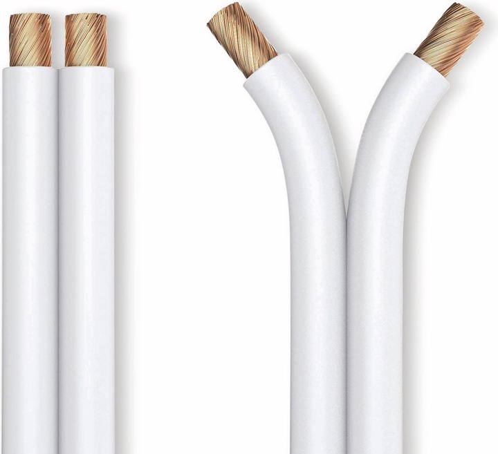 Purelink Cavo per altoparlanti, 2x2,5 mm² 50 m, bianco, OFC (50 m, 2.50 mm².)