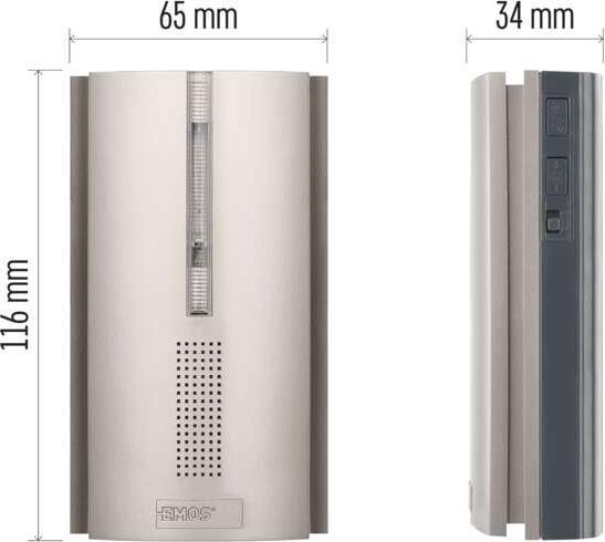 Image du produit Emos Zusatzklingel zu P5760N, P5763N (Signalerweiterung), für 3× AA (Radio 433 MHz)