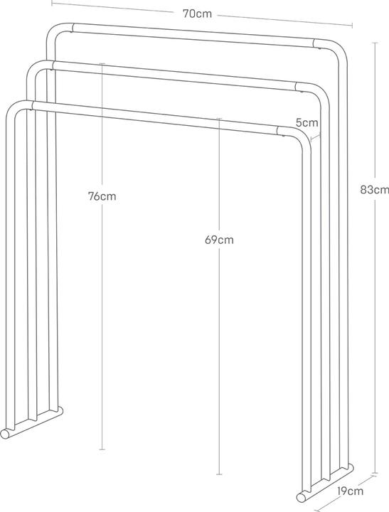 Image du produit Yamazaki Handtuchständer mit 3 Stangen PLAIN