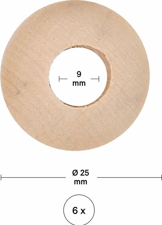 Produktbild I Am Creative Rohholzkugeln, Holzperlen