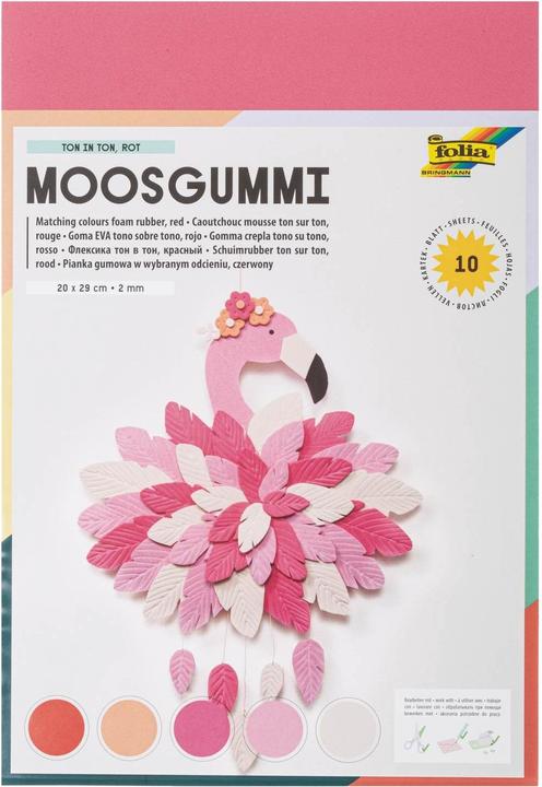 Actual product image Folia Foam rubber set tone on tone red