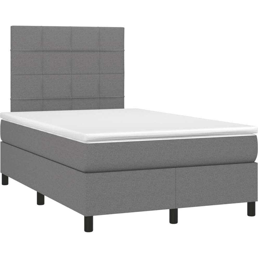 VidaXL, Bett, Bo x springbett mit Matratze & LED 120 x 190 cm Stoff (120 x 190 cm)