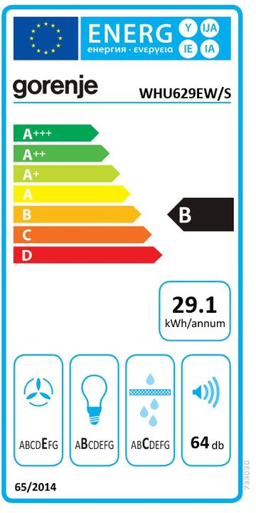Energie-Label Gorenje WHU 629 EW/S (Unterbauhaube)