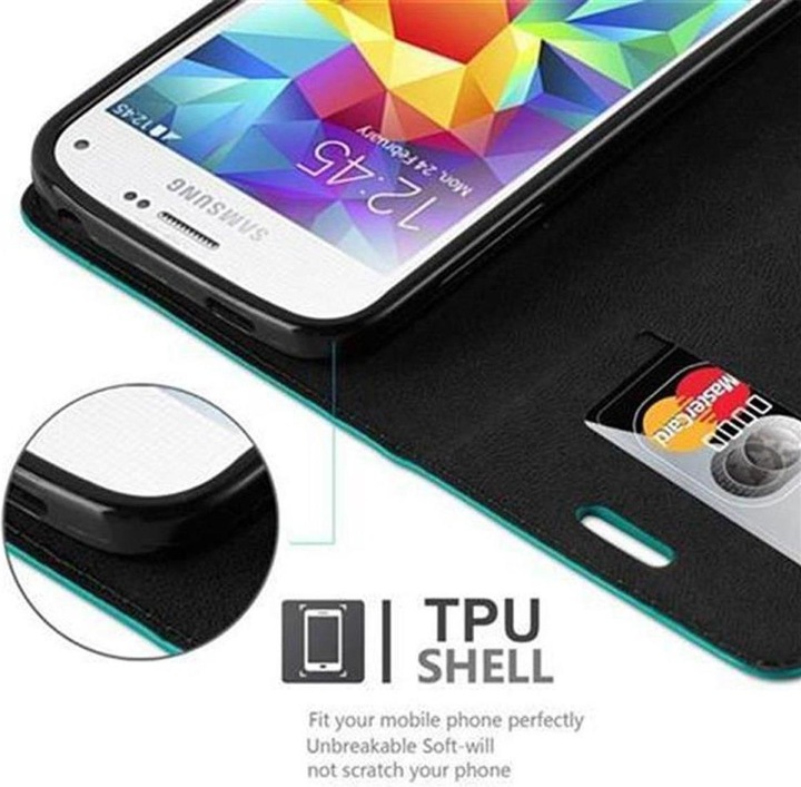 Actual product image Cadorabo Book Invisible Magnet Cover (Samsung Galaxy S5 Mini)