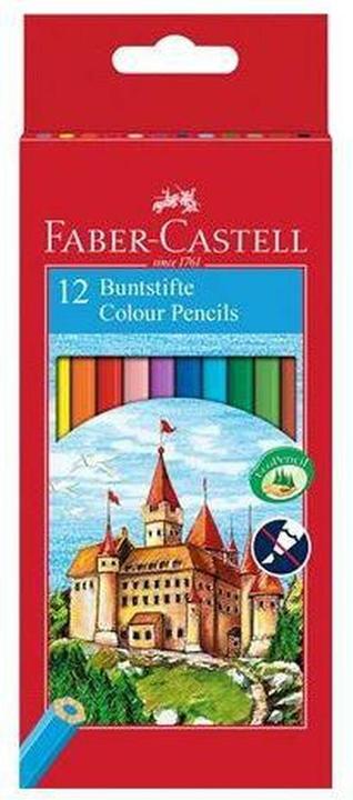 Actual product image Faber-Castell Hexagonal coloured pencils CASTLE, box of 12 (Multicoloured, 12 x)