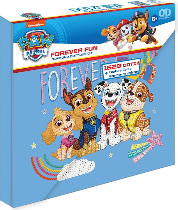 Produktbild Diamond Dotz DOTZ BOX® Original Diamond Painting Set Paw Patrol "Forever FUN", Kreativset mit glitzernden Diama