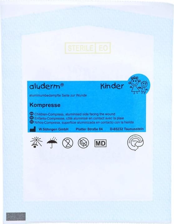 Aluderm Kinder Kompressen 6 x 6 cm, 1 St. Kompressen