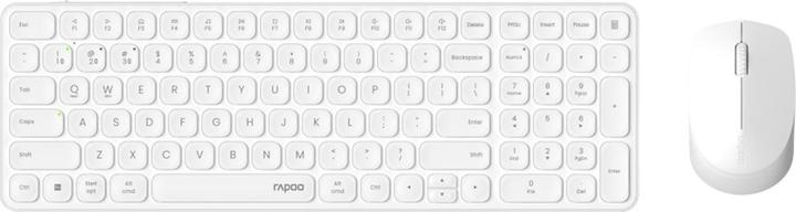 Rapoo Kabelloses Multimodus-Deskset 9710M, QWERTZ, weiss (00228038) (DE, Senza fili)