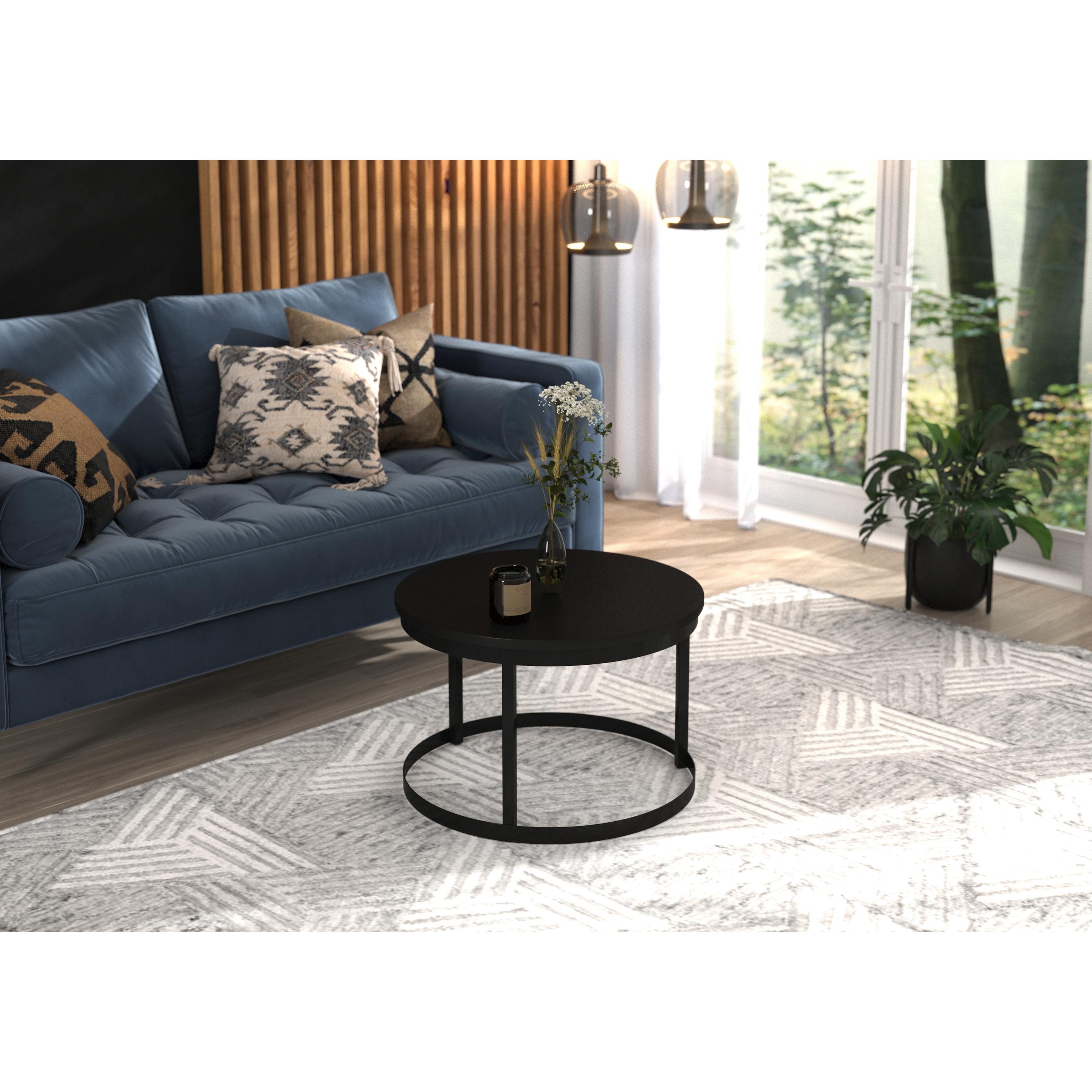 ADRK Furniture, Couchtisch + Beistelltisch, Rinen (55 x 55 x 36 cm)