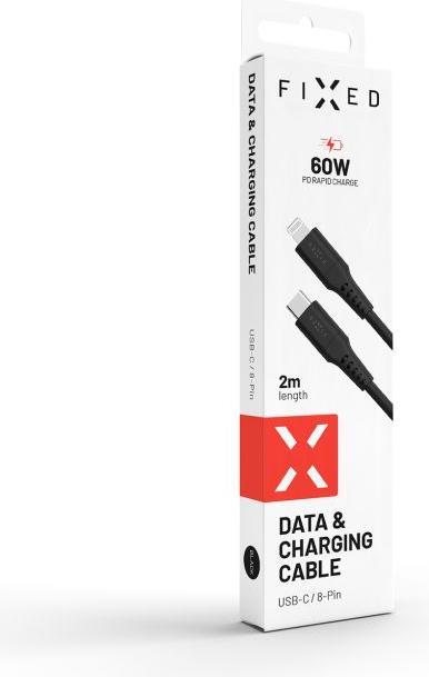 Immagine prodotto Fixed Cavo in silicone liquido USB-C/Lightning, 2 m, nero (2 m)