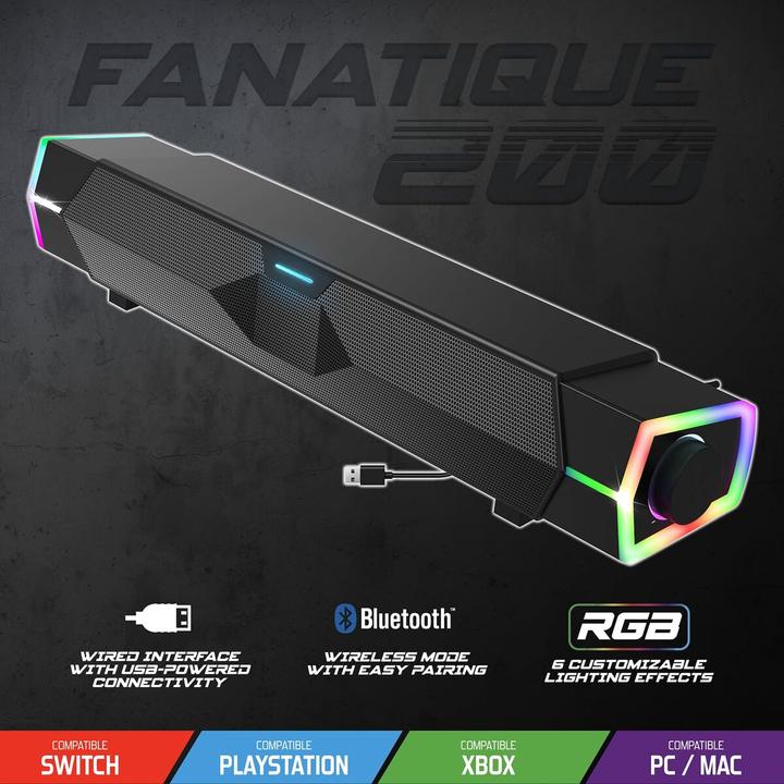 Actual product image Spirit Of Gamer Enceinte barre de son Fanatic 200 RGB (Noir)