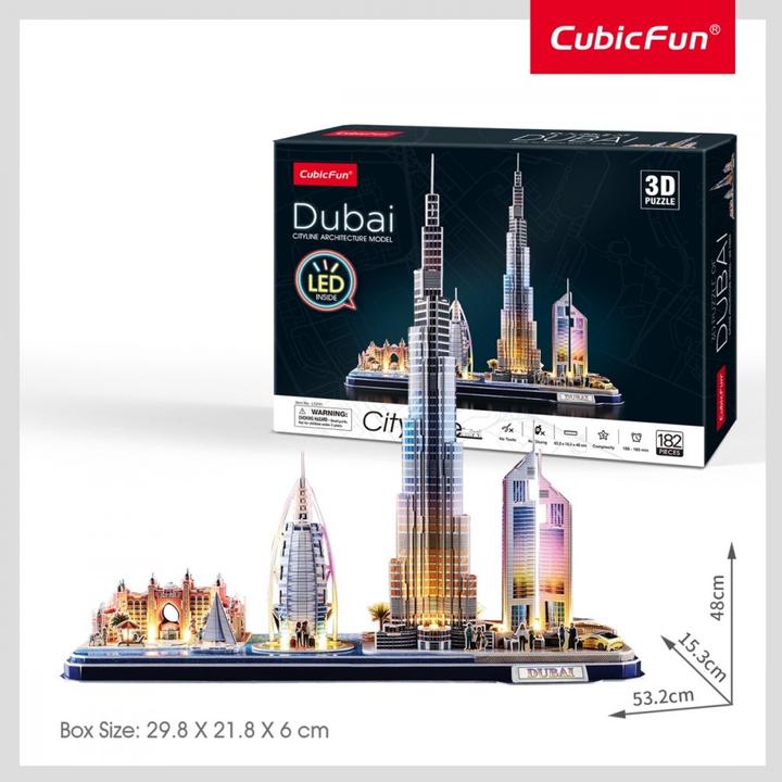 Actual product image Cubicfun Dubai LED (182 pieces)