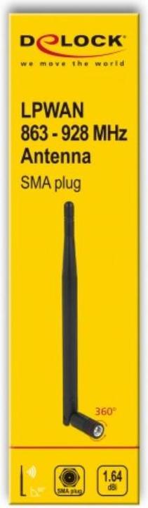 Produktbild Delock LPWAN Antenne, SMA-Stecker, schwarz (GSM, Lora)