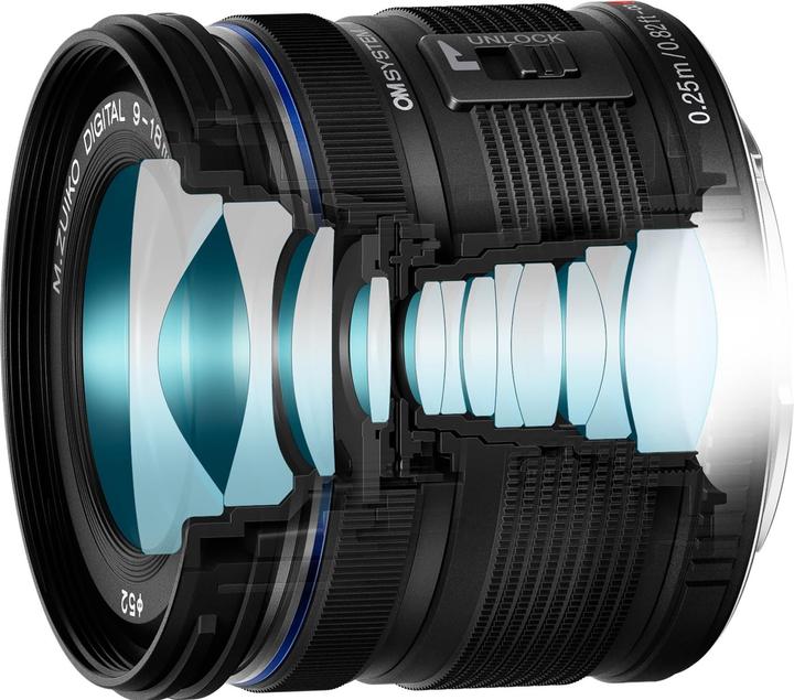 Productafbeelding Olympus OM Digital m.Zuiko ED 9-18mm F4.0-5.6 II (Four Thirds, Micro Vier Derde)