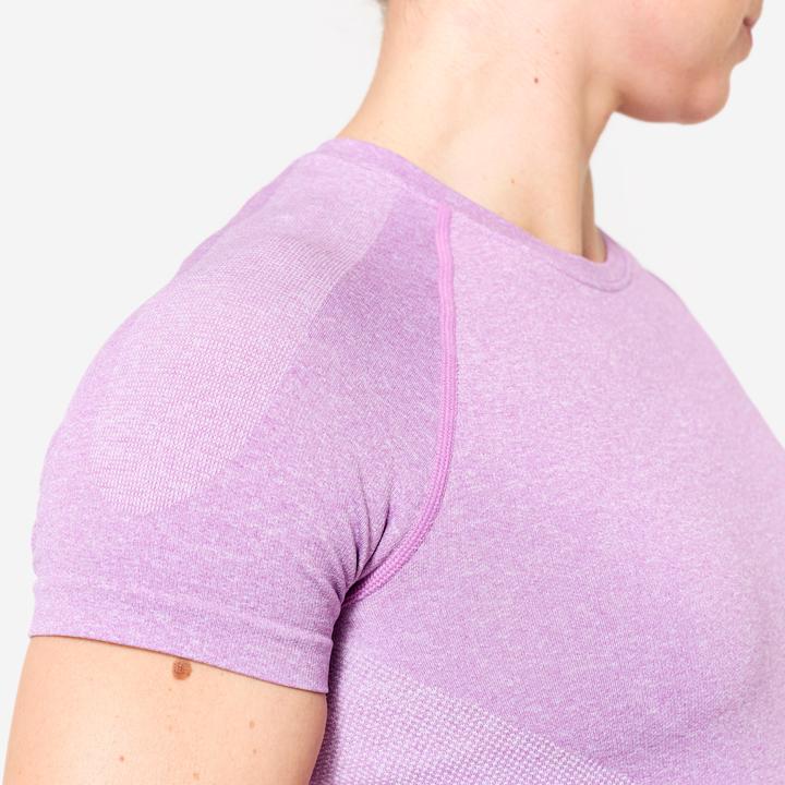 Produktbild Domyos T-Shirt Crop Top nahtloses Material - rosa (S)