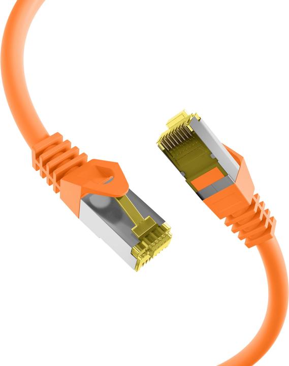 Immagine prodotto EFB Elektronik Cavo patch RJ45 S/FTP, Cat.6A, LSZH, Cat.7 cavo grezzo, 0,15 m, arancione Il cavo patch RJ45 Cat.6A (S/FTP, CAT6a, 0.15 m)