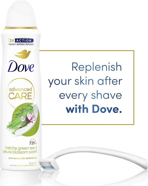 Image du produit Dove Advanced Care Matcha Green Tea & Sakura Blossom 72h (Spray, 150 ml)