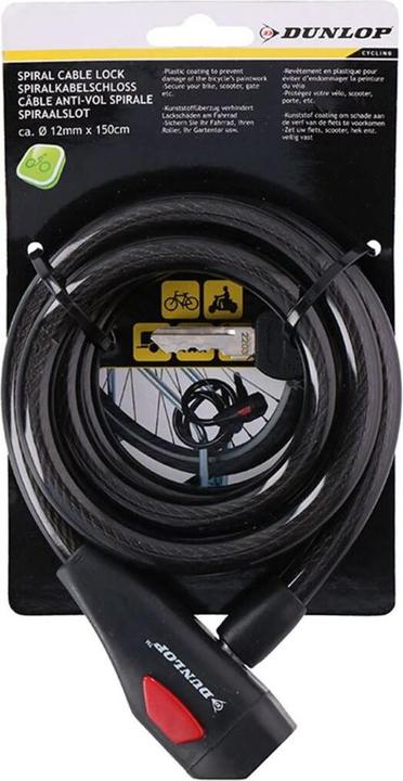 Actual product image Dunlop Spiral cable lock 12x1500mm ST