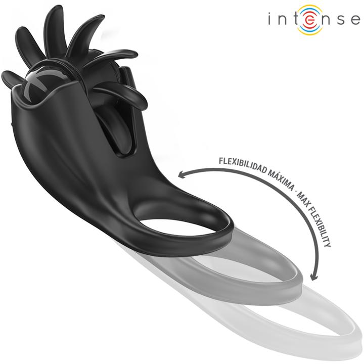 Actual product image Intense - Mabel Vibrationsring 10 Vibrationen Mit Klitorisstimulator Schwarz