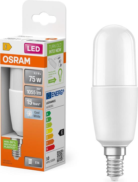 Produktbild Osram Led Star Stick (E14, 9 W, 1050 lm, 1 x, E)