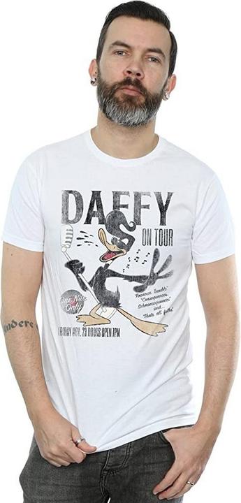 Actual product image Looney Tunes Mens Concert Daffy Duck Cotton T-Shirt (M)