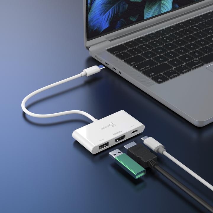 Image du produit j5Create JCA399-N, USB 3.2 Gen 2 (3.1 Gen 2) Type-C, HDMI, USB 3.2 Gen 2 (3.1 Gen 2) Type-A, USB 3.2 (USB-C, 3 ports)