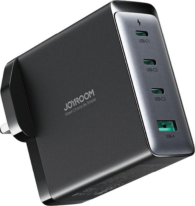 Actual product image Joyroom GaN charger UK JR-TCG05UK 140W 3x USB-C USB-A + USB-C / USB-C cable 240W 1.2m (140 W)