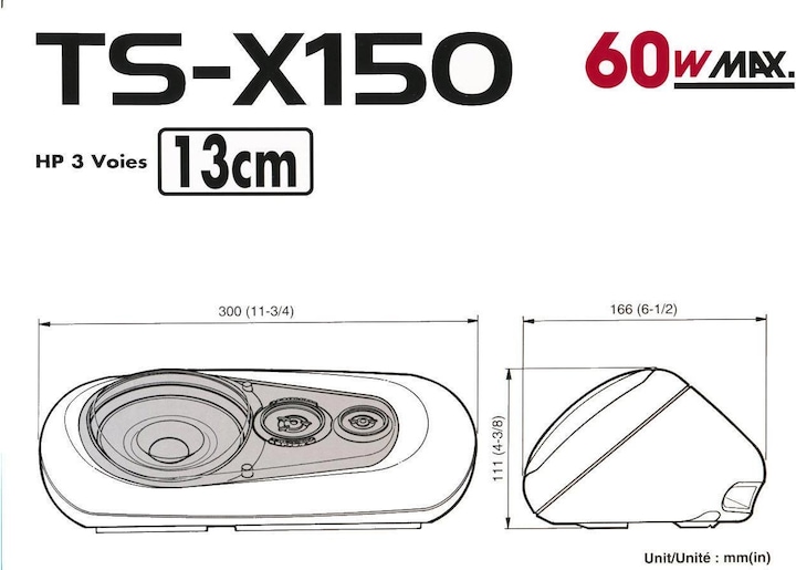 Actual product image Pioneer Ts-X150 (60 W, 13 cm, Other)