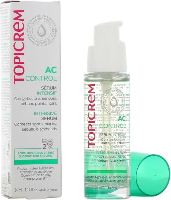 Actual product image Topicrem AC Control Intensive Serum Anti-Blemish Sebum Regulator and Residual Brands 32ml (30 ml)